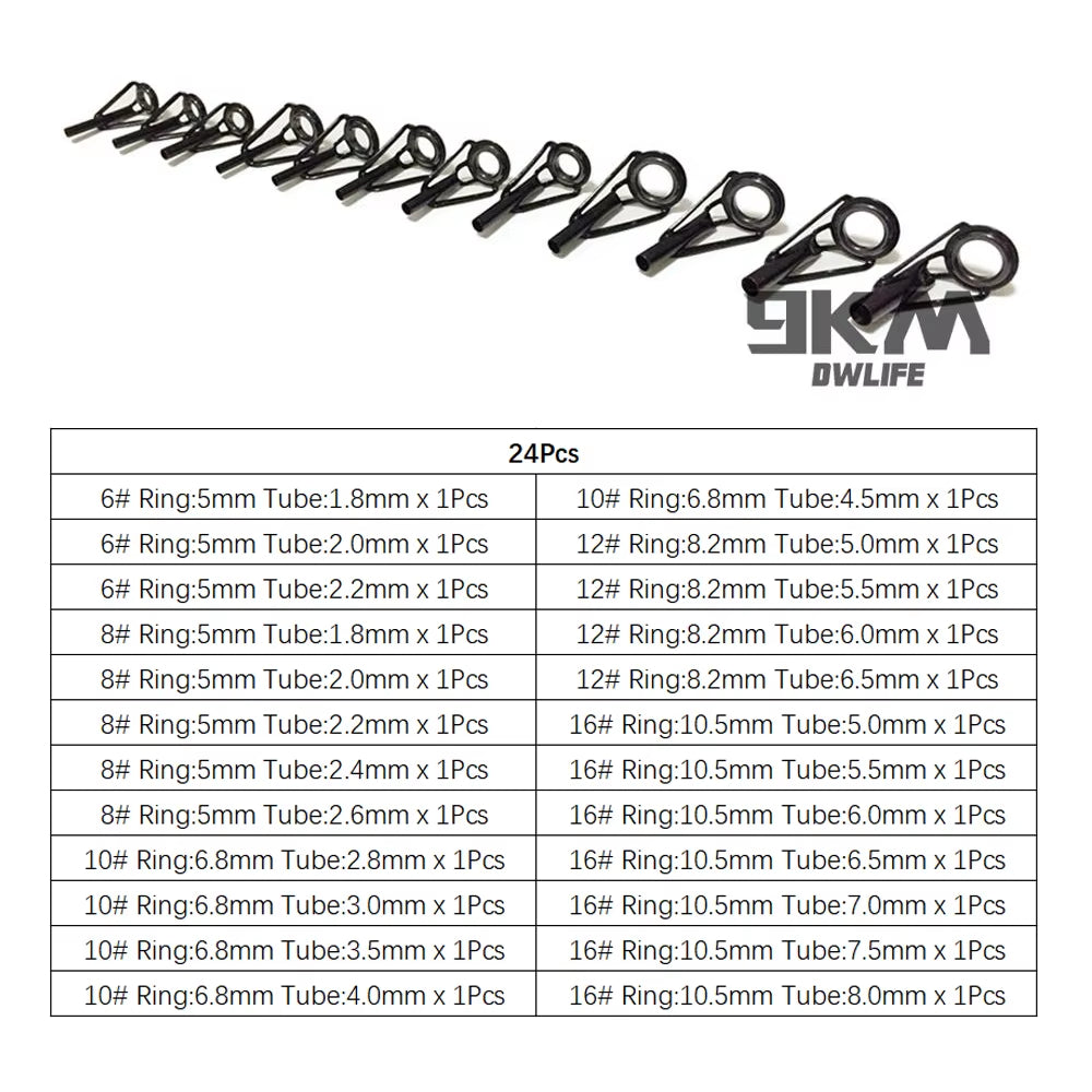 Fishing Rod Guide Tip Repair Kit Set 24~230Pcs Rod Building Guide Stainless Steel Ceramic Ring Saltwater Freshwater Fishing Box