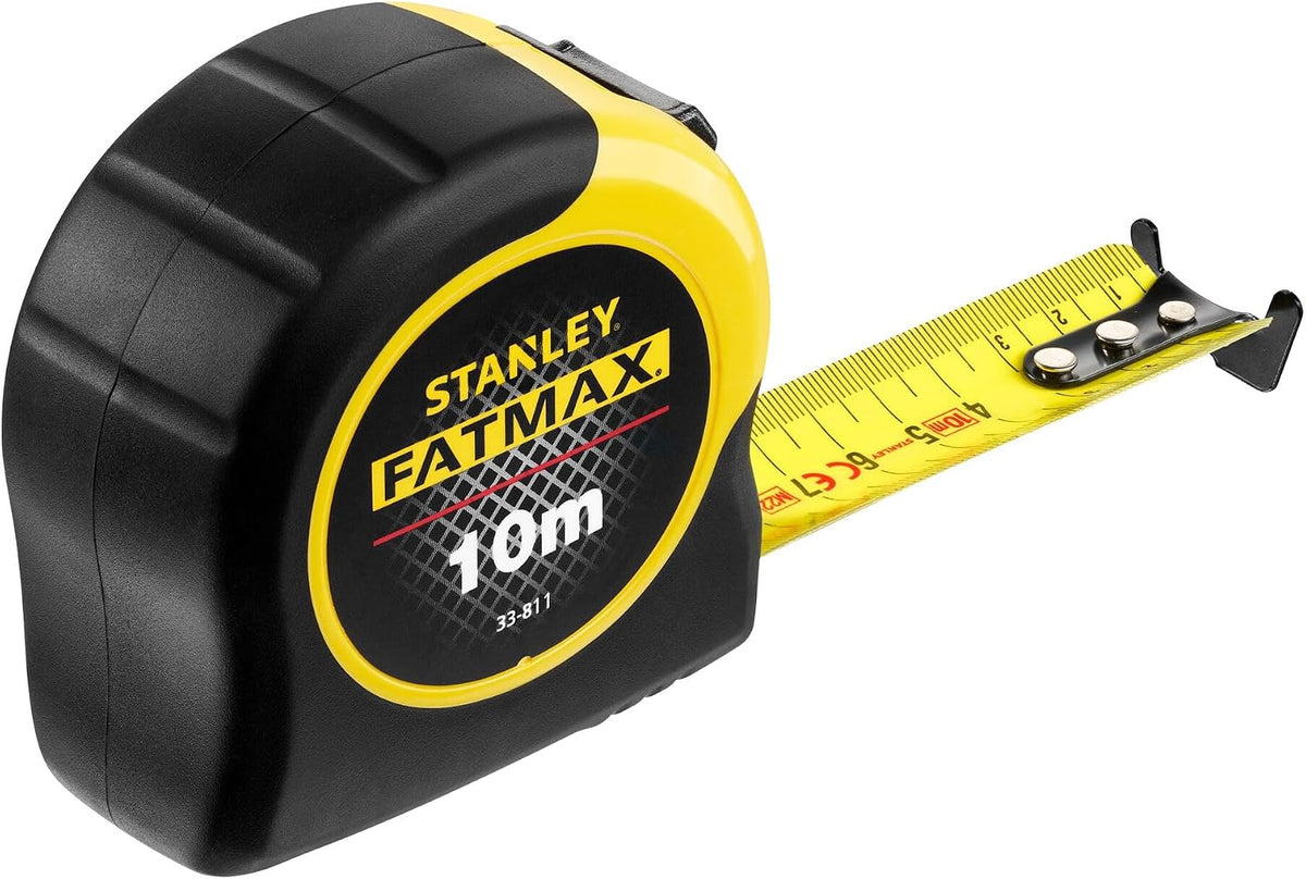 STANLEY 0-33-811 FATMAX Classic Tape with Blade Armor, 10M Metric Only, Yellow