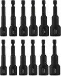 10250A Magnetic Hex Nut Driver Master Kit, Cr-V Steel | 1/4" Quick-Change Hex Shank | SAE & Metric 12-Piece Set