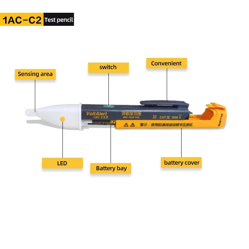 1AC-C2II / 2AC Non-Contact Voltage Test Tool Electrical Detector Pen Voltalert Stick
