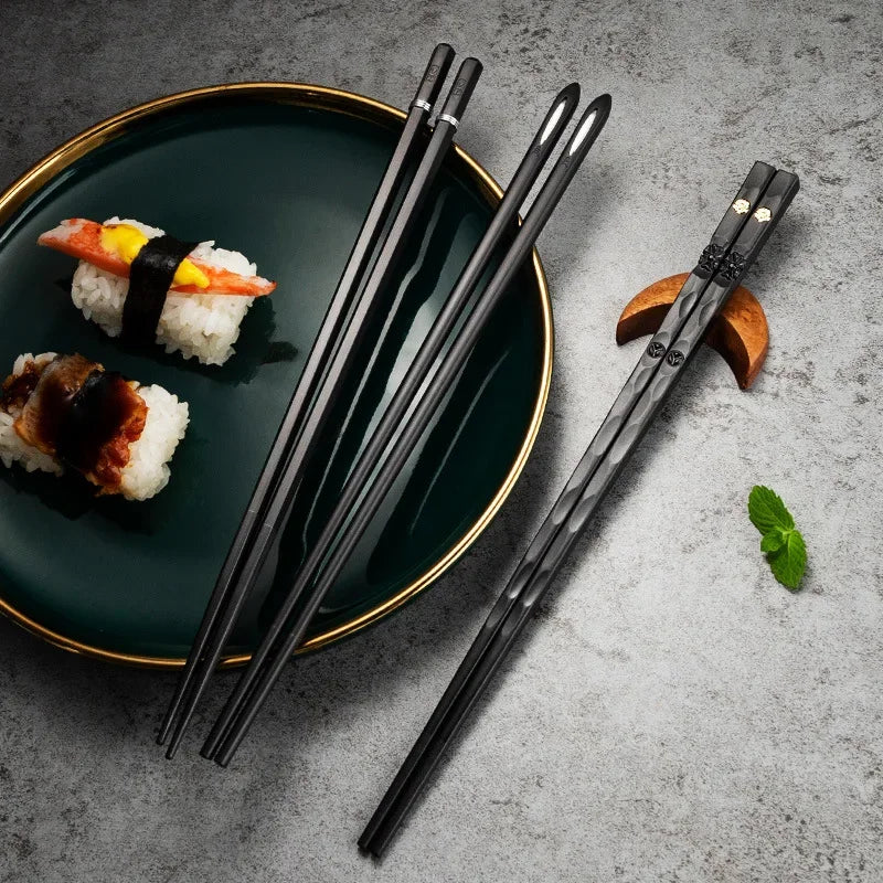 5Pairs High Quality Japanese Non-Slip Chopsticks Korean Home Hotel Restaurant Portable Healthy Food Stick for Sushi Chopsticks