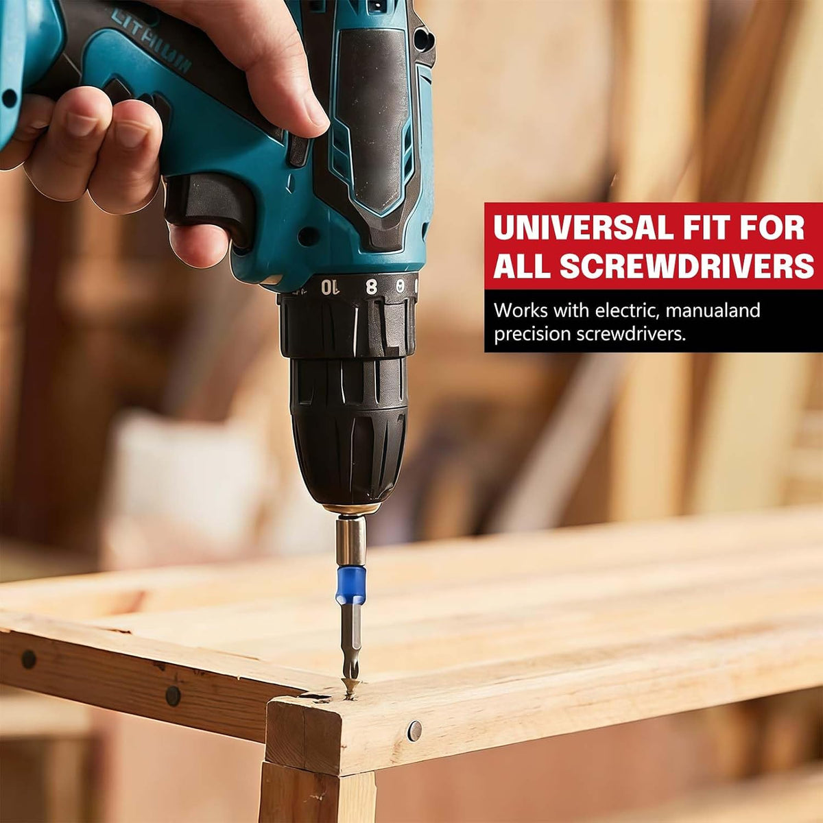 5Pcs Magnetic Screw Rings, Aluminum Alloy Magnetic Screw Holder & Bit Magnetizer, Anti-Slip for Drills & Screwdrivers