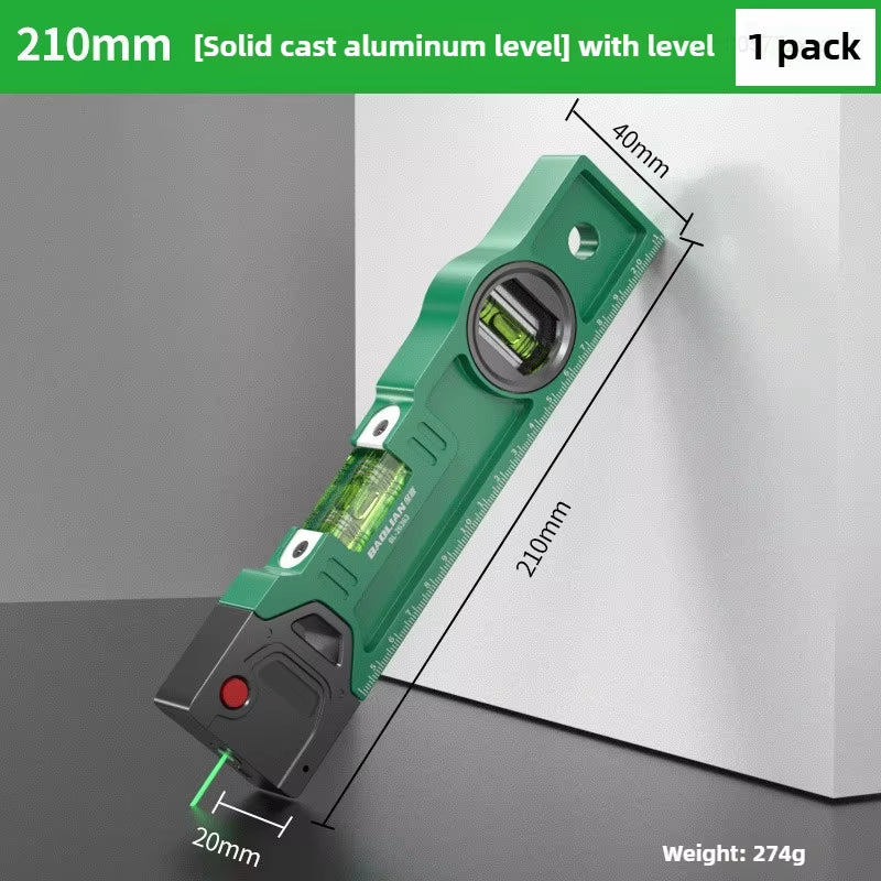 High Precision Spirit Level Magnetic High Bearing Ruler Lever Bubble Rustproof Horizontal Ruler Spirit Level Balance Tool