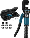 Hydraulic Crimping Tool Kit 8 Ton Electrical Wire Lug Terminal Crimper 12AWG Battery Cable Cutter Power Force 8 Dies 4-70Mm Auto Repairing Tool