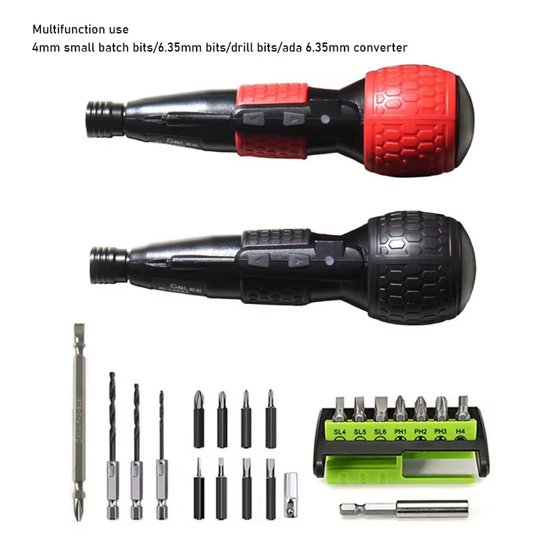 Cordless Electric Screwdriver Mini Drill Power Tools 3.6V 1800Mah Lithium Battery Super Torque Rechargeable Manual LED Light