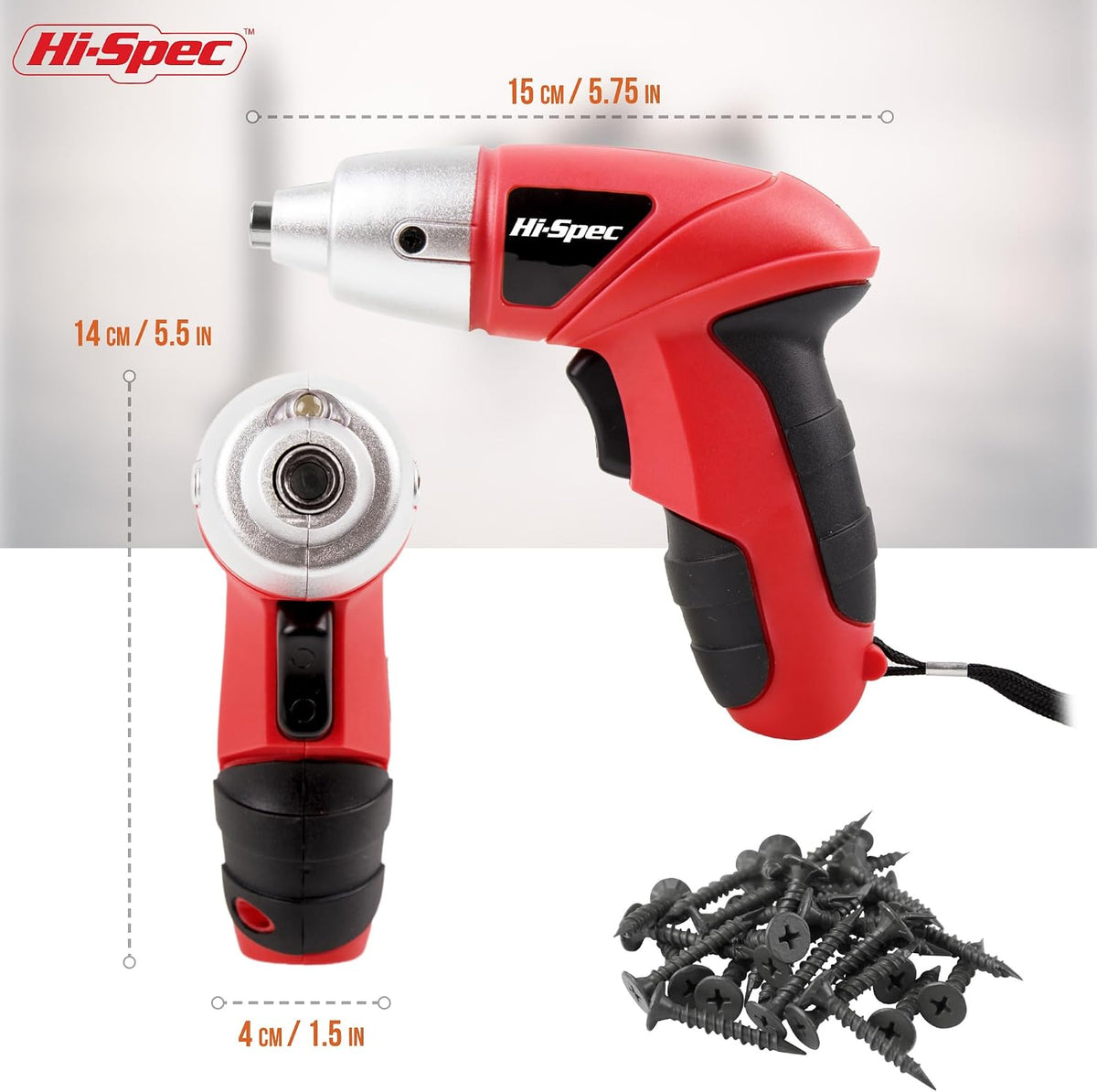 3.6V USB Electric Screwdriver with Driver Bit Set for DIY, Red