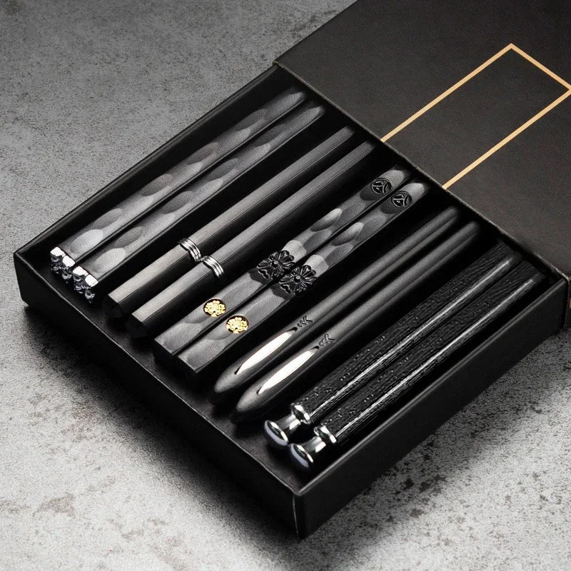 5Pairs High Quality Japanese Non-Slip Chopsticks Korean Home Hotel Restaurant Portable Healthy Food Stick for Sushi Chopsticks