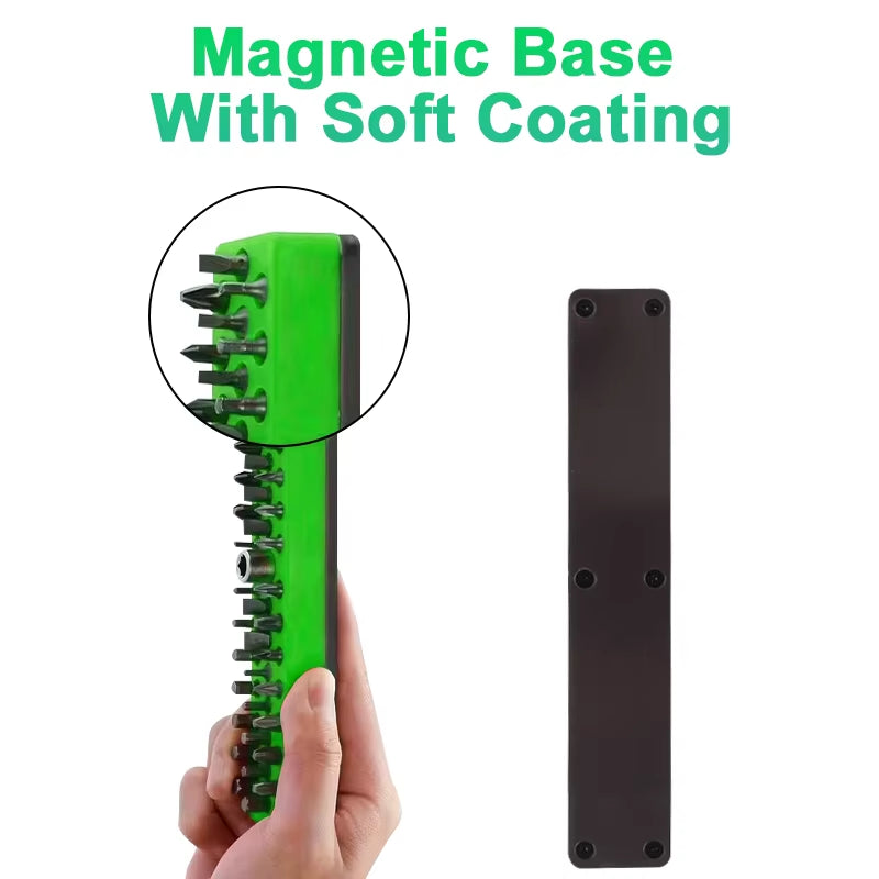 1/2Pcs Magnetic Hex Screwdriver Bit Organizer, 37-Hole 1/4-Inch Screwdriver Bits and Drill Bits Storage and Organization Tool