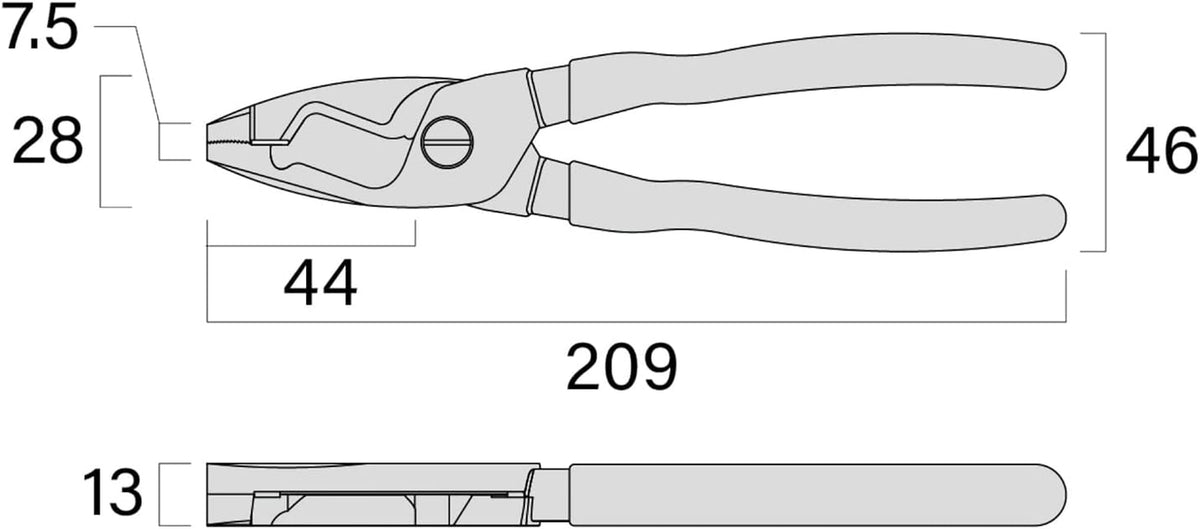 6050-200BG Cable Pliers, Black Gold, 7.9 Inches (200 Mm)