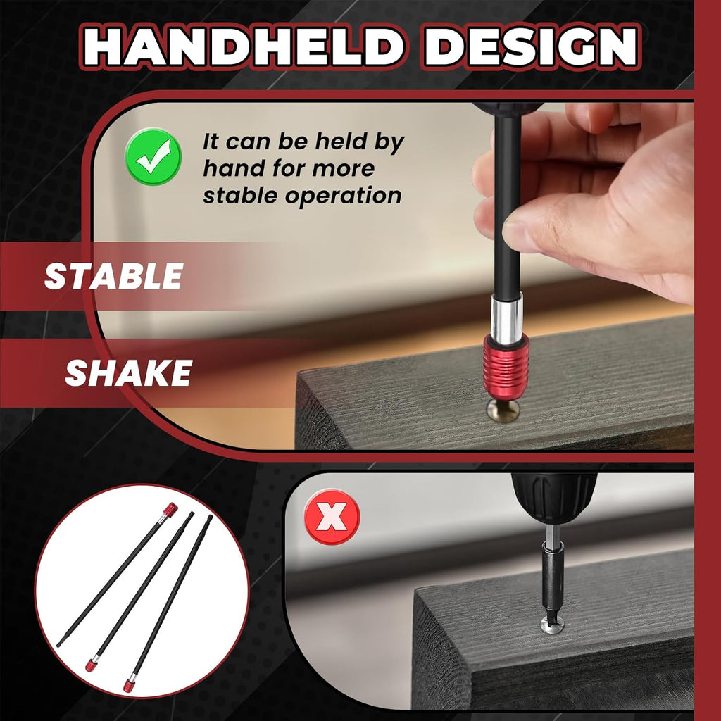 3X Drill Extension Bit Holder, Quick Release Self-Locking, 1/4Inch Hex