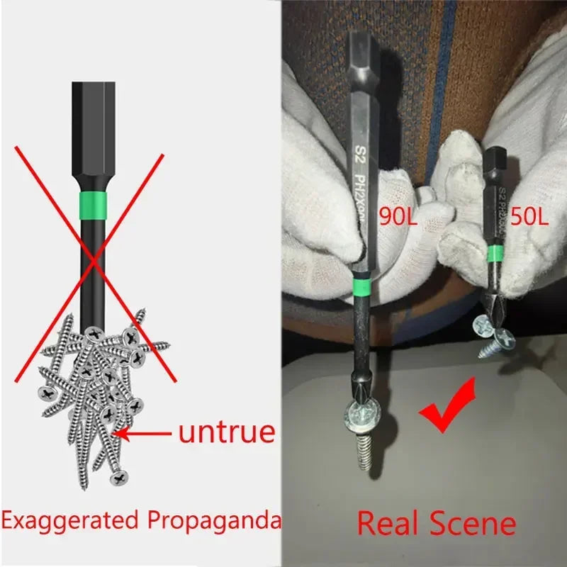 10/20Pcs 50/90/150Mm PH2 Phillips Bits Hex Shanked Precision Screwdrivers Set of Bits for Drill Impact Screwdriver Head