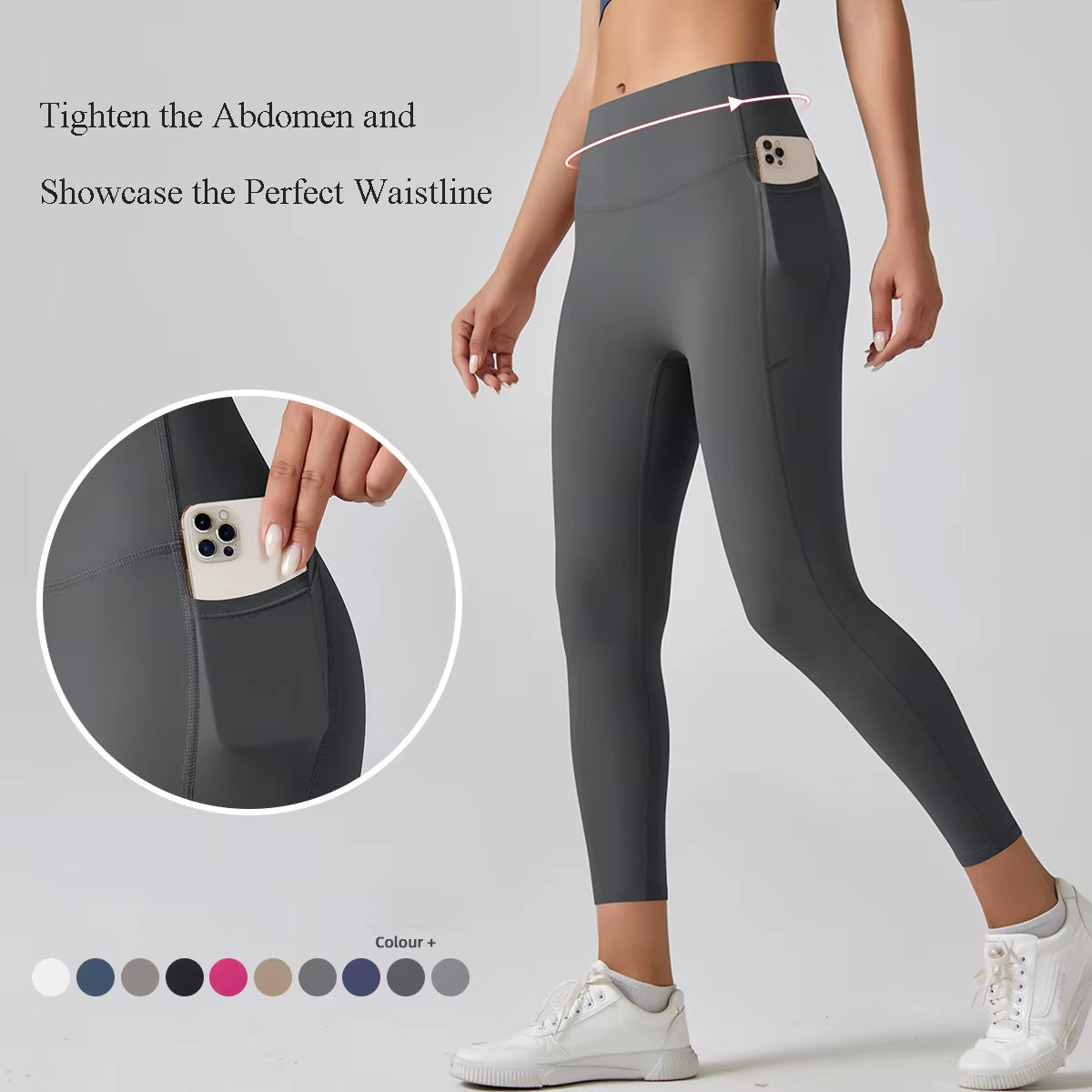 Yoga Leggings with Pockets Women Yoga Pants Fitness High Waist Gym Leggings Tummy Control Running Sports Pants Sportswear