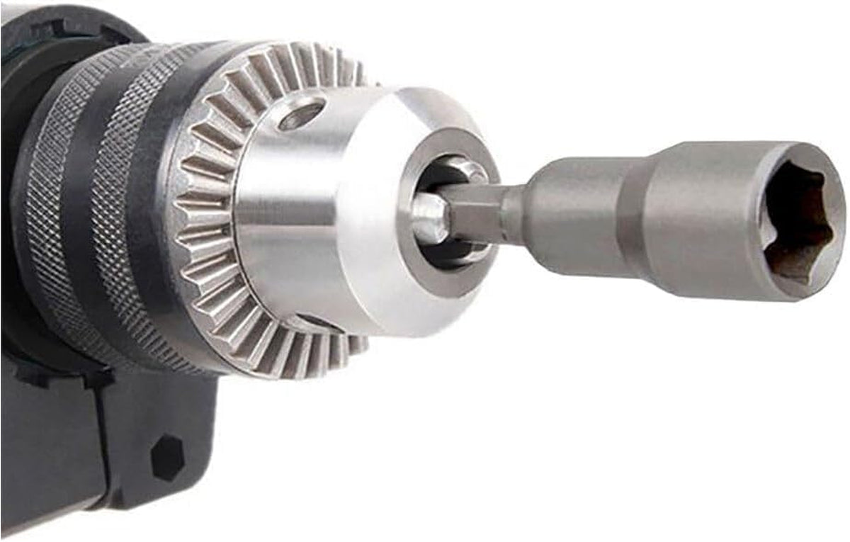 1/4" Hex Shank 6Mm/7Mm/8Mm/9Mm/10Mm Drill Socket Kit,Power Nut Driver Bit Set,Electronic Quickly Change Magnetic Power Nut Setters,Special Tools for Nut Bolt