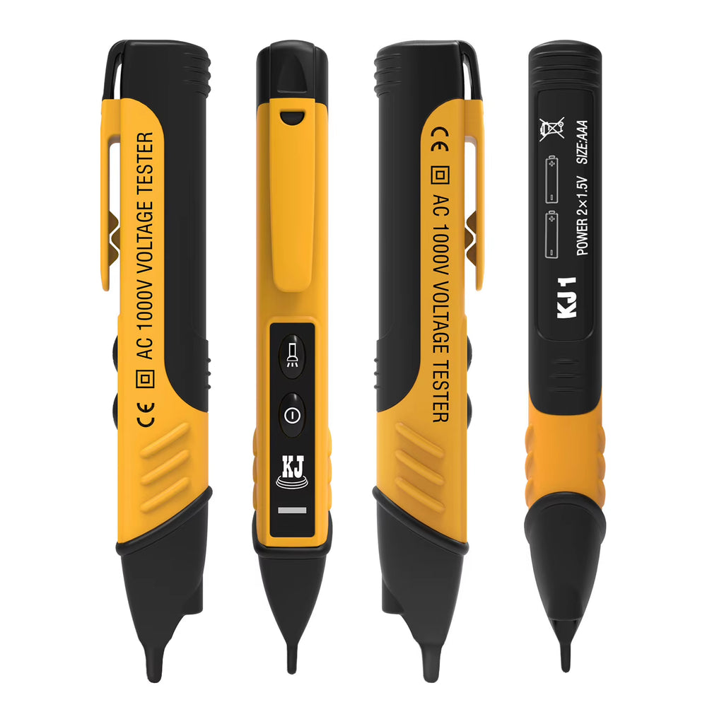 High Voltage Detector Pen (90-1000V) with Built-In LED Light, Non-Contact Electrical Tester for Safe Troubleshooting in Dark Env
