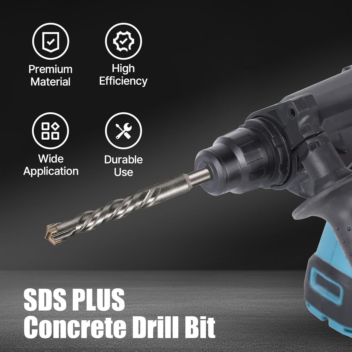 Ø5-16Mm X 160Mm SDS plus Concrete Drill Bit 9PCS, YG8C Carbide Tip