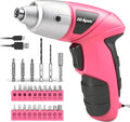 3.6V USB Electric Screwdriver with Driver Bit Set for DIY, Pink