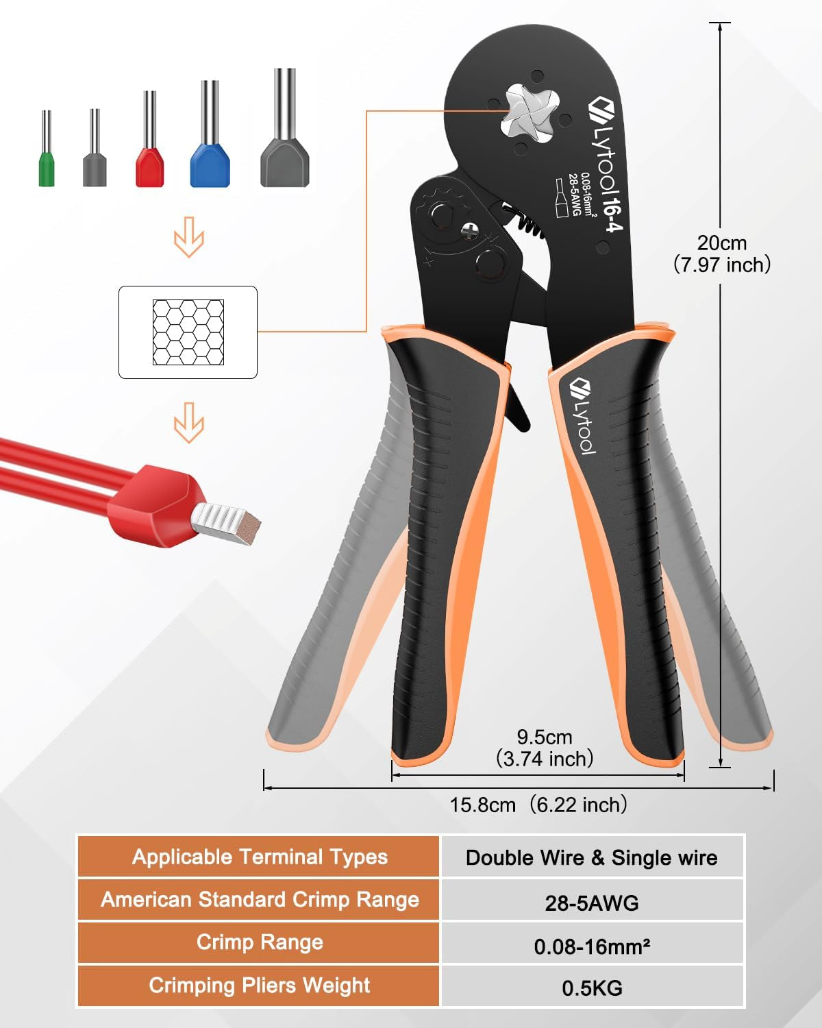 Crimping Pliers Lug 16Mm²(Hexagonal or Quadrangular) (SET-16-4)
