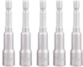5-Piece Magnetic Nuts Driver Set, 8Mm Power Drill Driver Bit 65Mm Long, 1/4" Quick-Change Hex Shank Extension for Drill Socket Kit, Special Tools for Nut Bolt (8Mm)