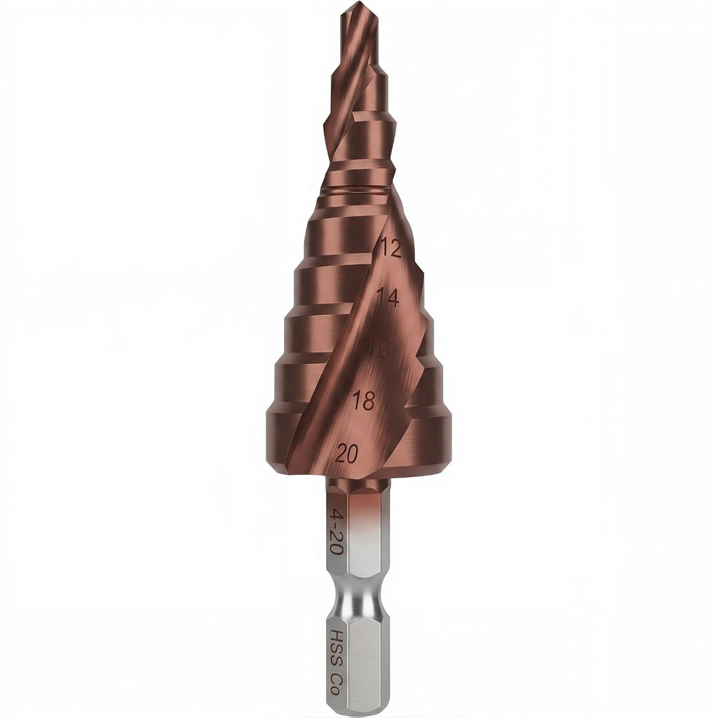 M35 Cobalt Step Drill Bit for Stainless Steel 4-20Mm 1/4" Hex Shank
