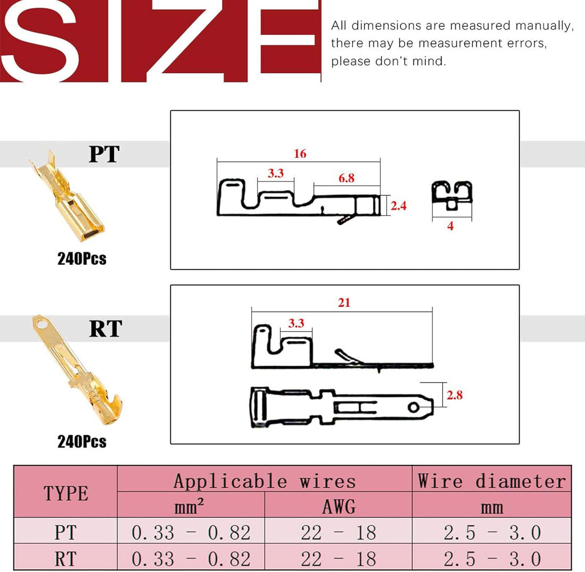 Wire Terminal Crimping Tool Kit;Ratcheting Wire Crimper (0.5-1.5Mm²) & 580PCS Female Male 2.8Mm Pitch 2 3 4 6 9 Pin Header Crimp Connectors Housing Terminal Set for for Motorcycle, Bike, Car, Boats