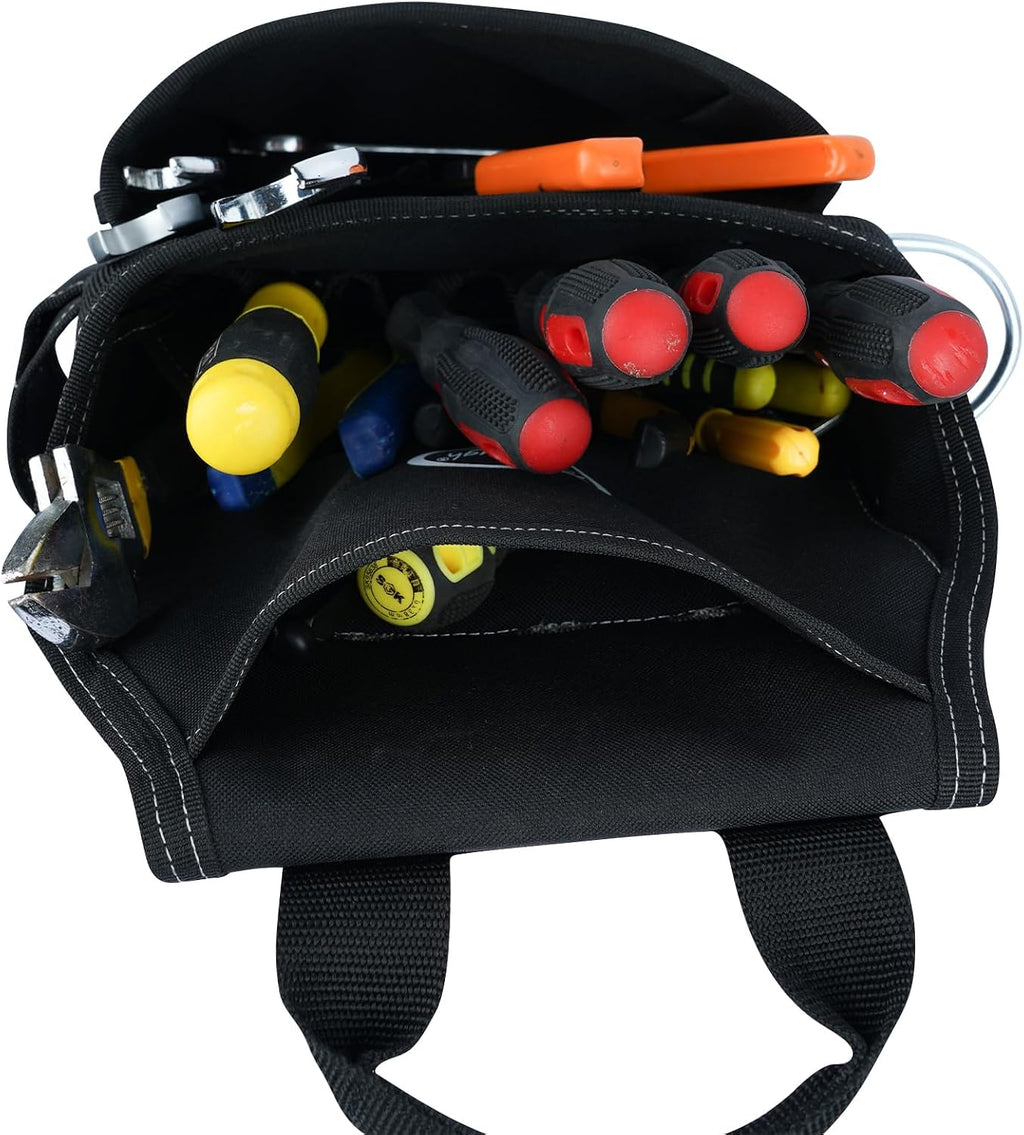 Tool Belt with Suspenders Brace Tool Bag Supenders Framers Comb Apron Tool Belt Construction Tool Pouch Builder Heavy Duty Carpenter Suspension Rig for Electrician, Roofing,Contractor, Black