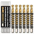 6PCS Pilot Drill Bit for Hole Saw Kit, Titanium-Plated HSS M2 Bits