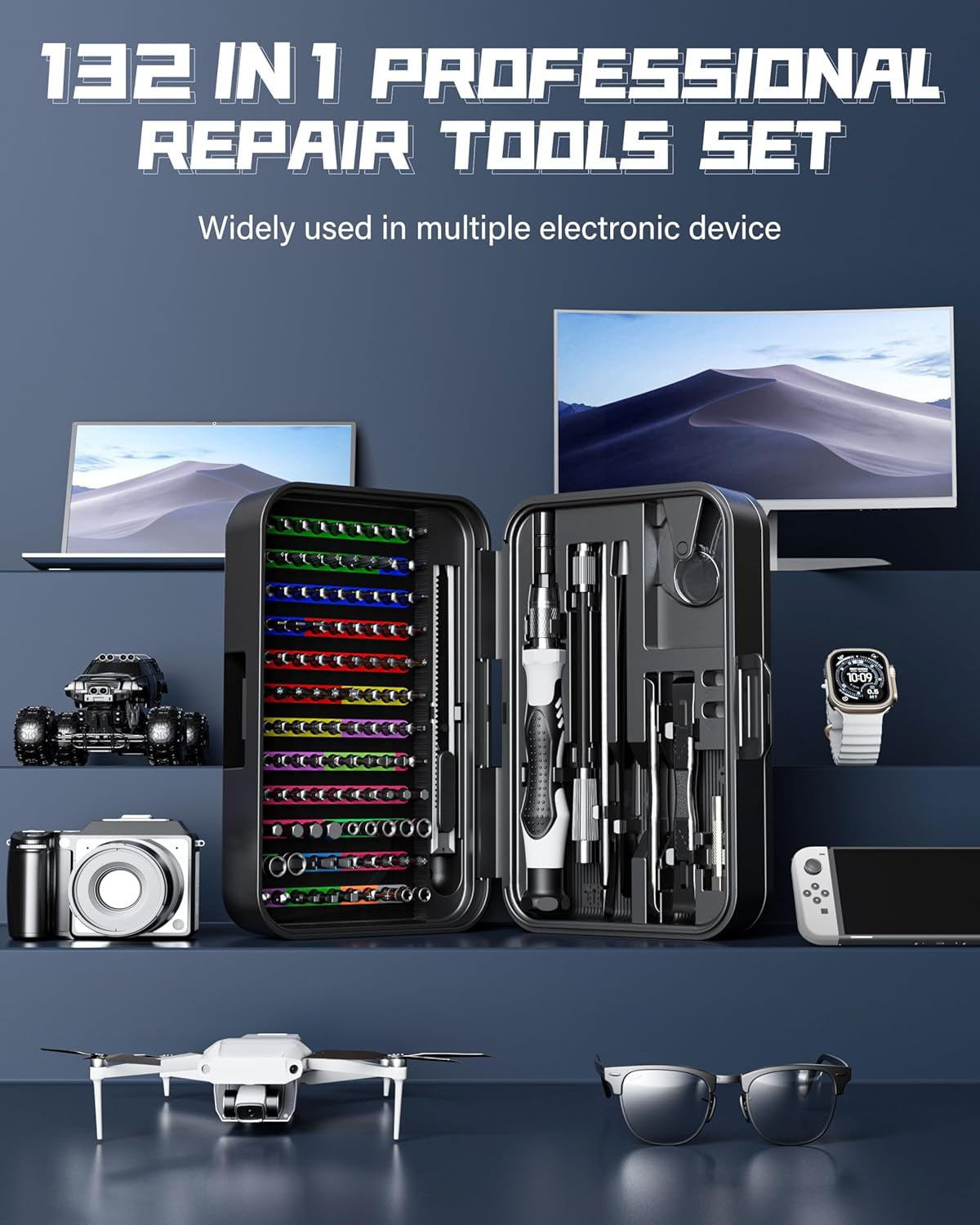Precision Screwdriver Set 132In1 Magnetic Repair Tool Kit