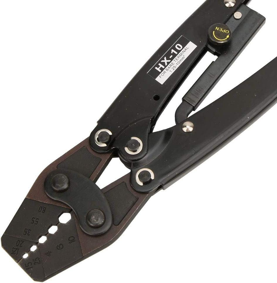 HX-10 Carbon Steel Wire Crimper Ratcheting Terminal Crimper Pliers 1.25~² AWG10-6