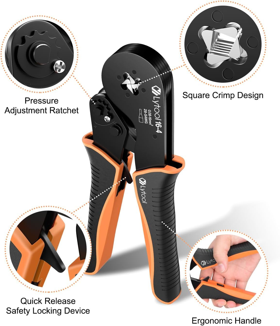 Crimping Pliers Lug 16Mm²(Hexagonal or Quadrangular) (SET-16-4)
