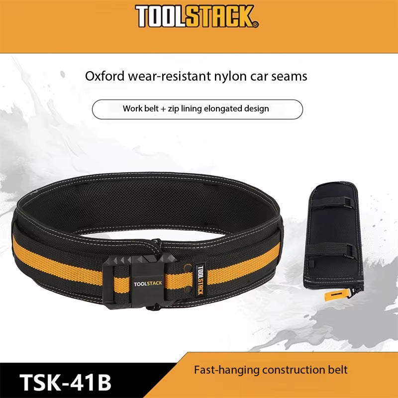 Construction Belt Thickened High-Quality Oxford Firm Stitching Work Belt Lightweight Adjustable Buckle Working Belt