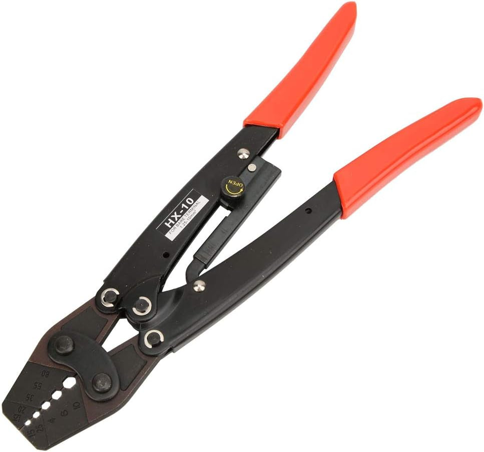 HX-10 Carbon Steel Wire Crimper Ratcheting Terminal Crimper Pliers 1.25~² AWG10-6