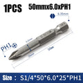 50Mm 75Mm 100Mm 150Mm Electric Cross Screwdriver Bit Phillips Magnetic Batch Head PH0 PH1 PH2 Hex Shank Impact Screwdriver Drill