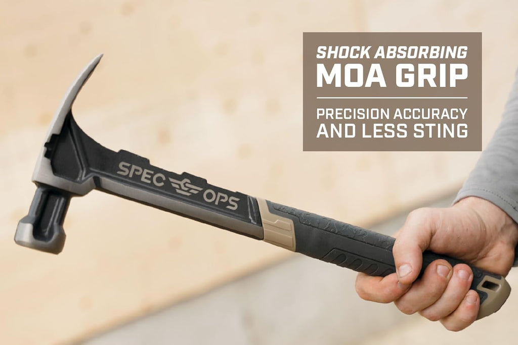 Tools Steel Hammer, 28 Oz, Rip Claw, Milled Face, Shock-Absorbing Grip, 3% Donated to Veterans