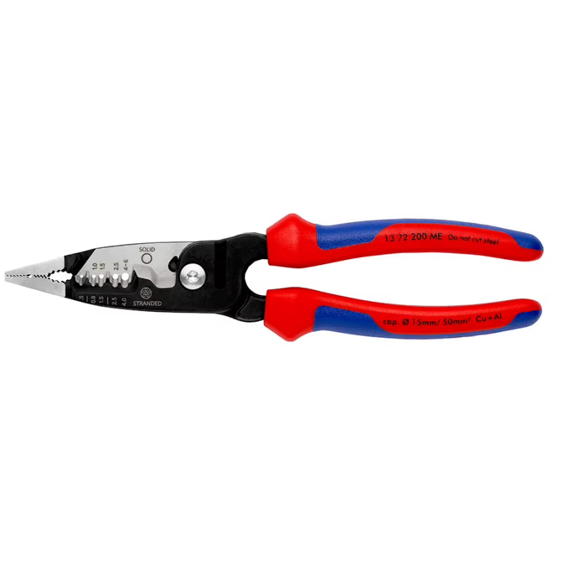 13 72 200 ME Multifunctional Electrician Pliers Easy Cutting of Copper and Aluminium Cables Easy to Operate and Get Start