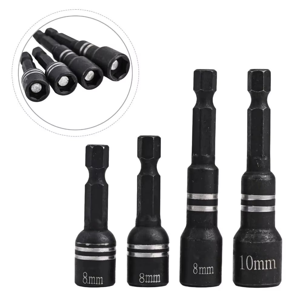 New 8Mm Magnetic Nut Screwdriver DIY Anti-Slip Hex Shank Driver Bit for Power Drills Drivers Kit