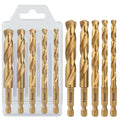 5PCS 5/6/8/10/12Mm HSS M2 Twist Drill Bit, Hex Shank for Metal