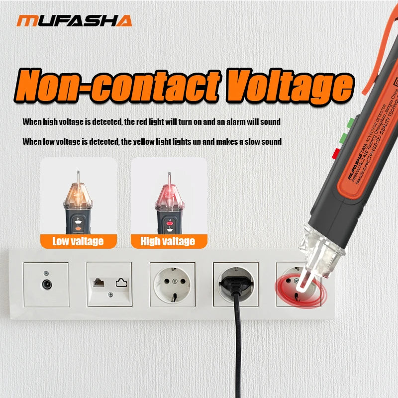 Non-Contact Voltage Detector Electrical Pen AC Voltage Tester Smart Breakpoint Finder 12-1000V
