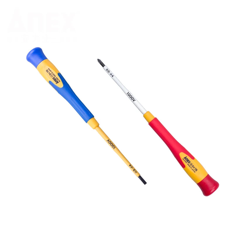 Japan ANEX Imported Screwdriver Insulated Strong Magnetic Professional Electrician Tool Durable Non-Magnetic