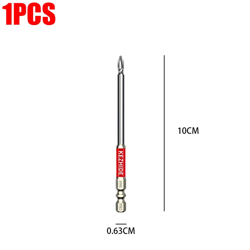 High Magnetic Screwdriver Drill Bit Set Universal Anti-Slip Teeth Phillips Magnetic Electric Screwdriver Set Lengths 25-150Mm