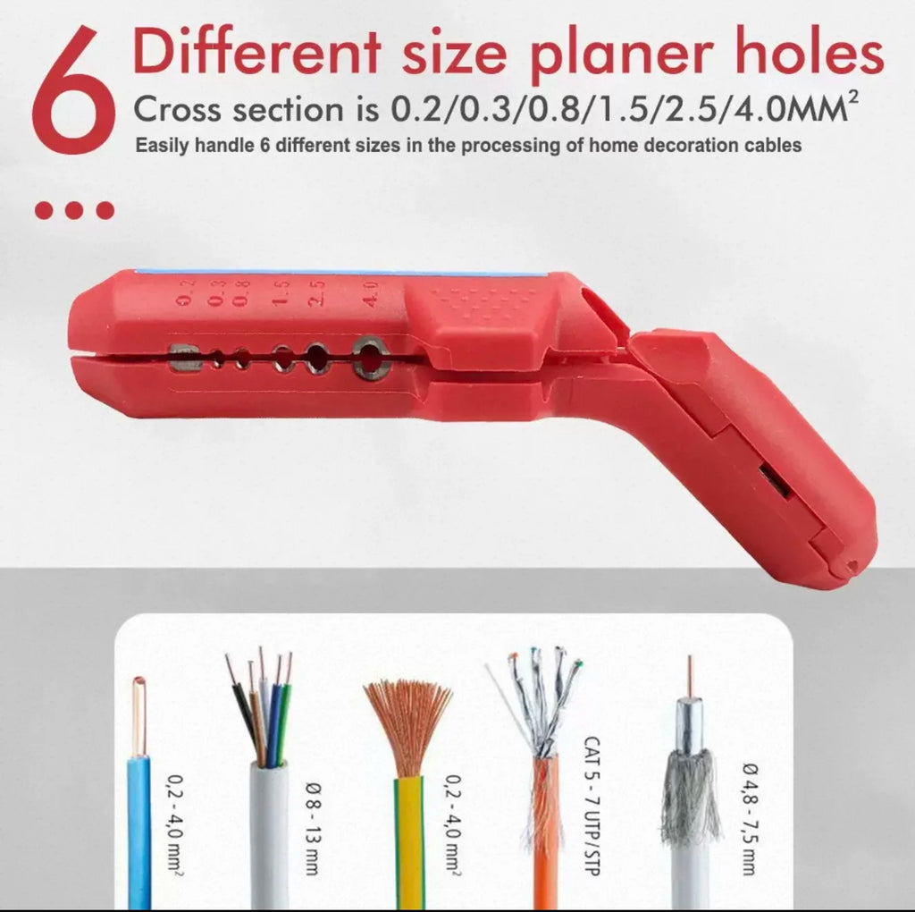 Multi-Function Curved Handle Wire Strippers, Высокоточный Инструмент Для Зачистки Электрических Кабелей