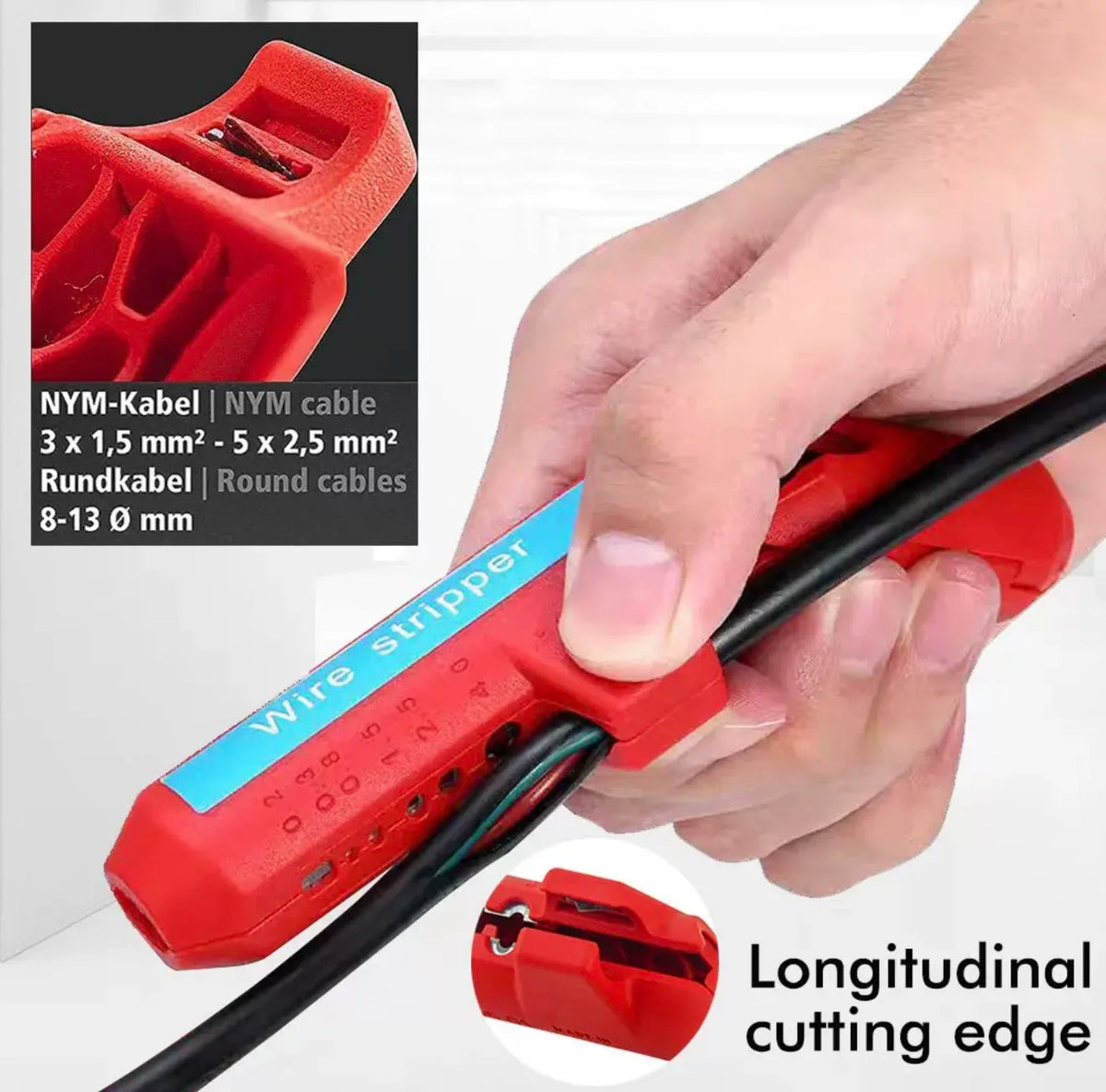 Multi-Function Curved Handle Wire Strippers, Высокоточный Инструмент Для Зачистки Электрических Кабелей