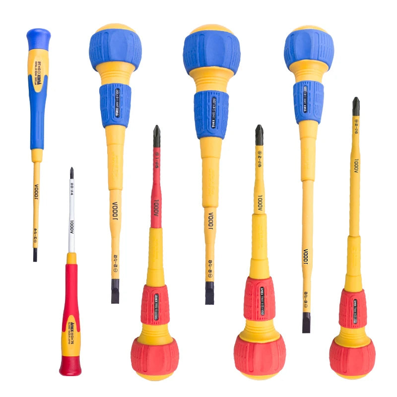 Japan ANEX Imported Screwdriver Insulated Strong Magnetic Professional Electrician Tool Durable Non-Magnetic