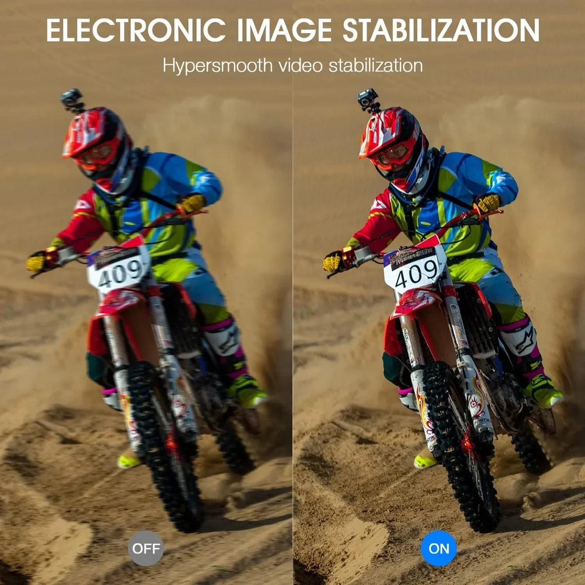 5K Action Camera Dual Screen 60FPS 4K Sports Cam Black