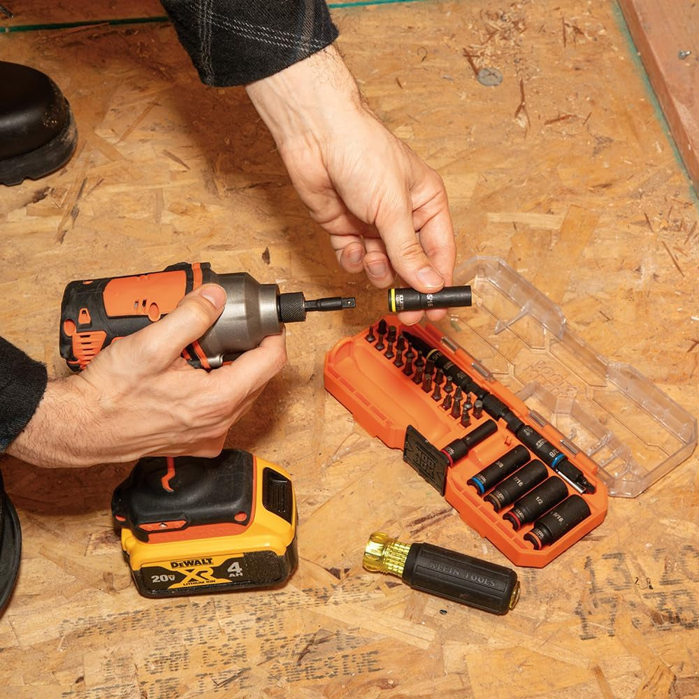 32502HD KNECT Impact-Rated Screwdriver and Socket Set with Modbox Case, 41-Piece, 26 Bits, 6 Deep Well Sockets, Accessories, and Handle