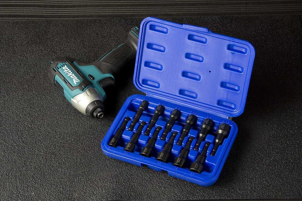 10250A Magnetic Hex Nut Driver Master Kit, Cr-V Steel | 1/4" Quick-Change Hex Shank | SAE & Metric 12-Piece Set