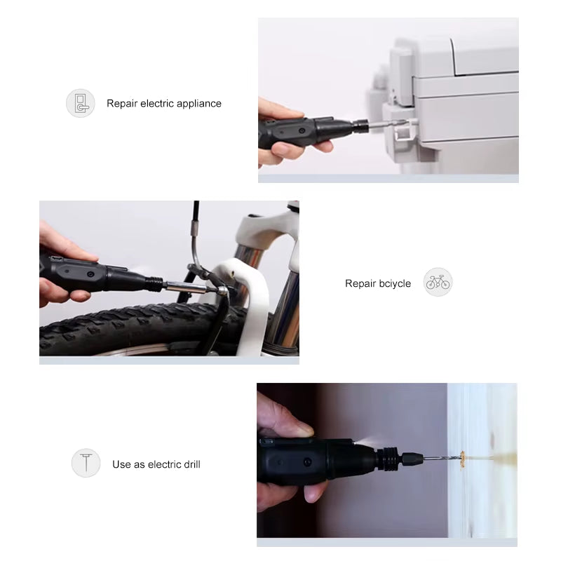 Cordless Electric Screwdriver Mini Drill Power Tools 3.6V 1800Mah Lithium Battery Super Torque Rechargeable Manual LED Light