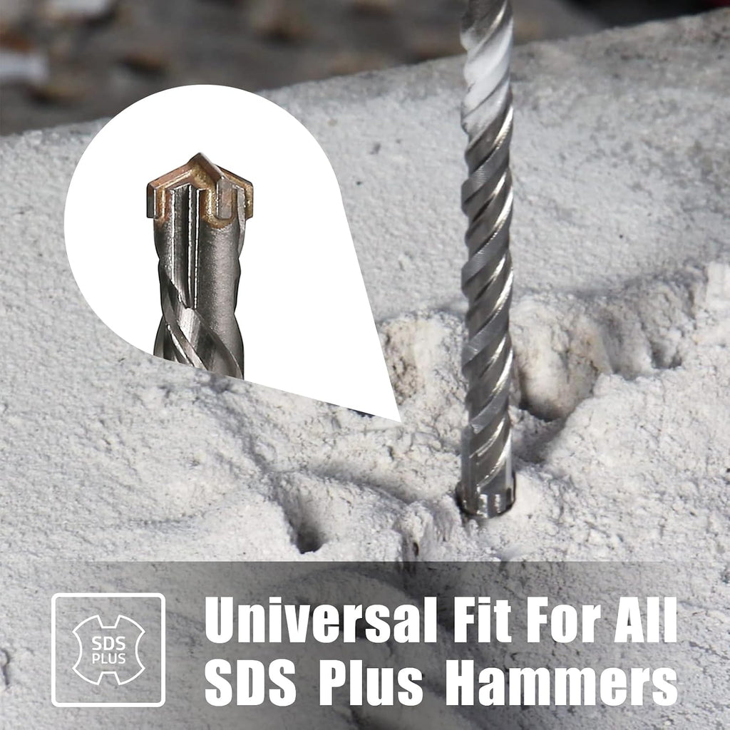Ø5-16Mm X 160Mm SDS plus Concrete Drill Bit 9PCS, YG8C Carbide Tip
