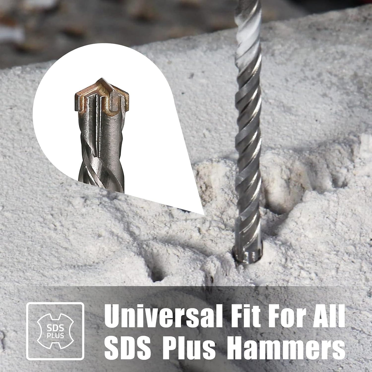 Ø5-16Mm X 160Mm SDS plus Concrete Drill Bit 9PCS, YG8C Carbide Tip