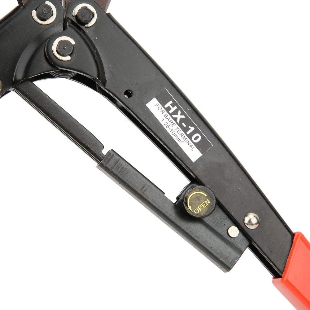 HX-10 Carbon Steel Wire Crimper Ratcheting Terminal Crimper Pliers 1.25~² AWG10-6
