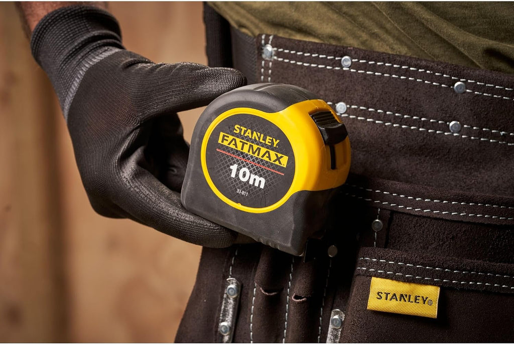 STANLEY 0-33-811 FATMAX Classic Tape with Blade Armor, 10M Metric Only, Yellow